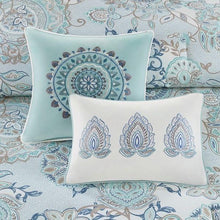 Load image into Gallery viewer, Madison Park Isla 8 Piece Cotton Printed Reversible Comforter Set By Olliix