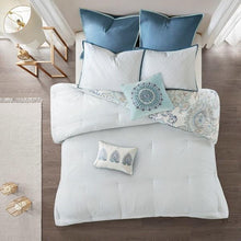 Load image into Gallery viewer, Madison Park Isla 8 Piece Cotton Printed Reversible Comforter Set By Olliix