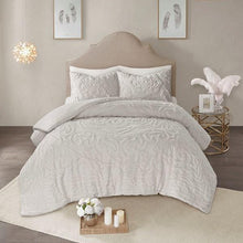 Load image into Gallery viewer, MP12-5983 Madison Park Laetitia 3-Piece Cotton Chenille Medallion Duvet Cover Set By Olliix
