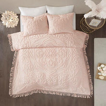 Load image into Gallery viewer, Madison Park Laetitia 3-Piece Cotton Chenille Medallion Fringe Coverlet Set By Olliix