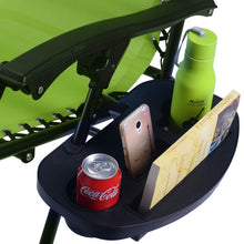 Load image into Gallery viewer, 2 Pieces Folding Lounge Chair with Zero Gravity-Green