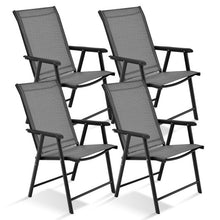 Load image into Gallery viewer, 4-Pack Patio Folding Chairs Portable for Outdoor Camping-Gray
