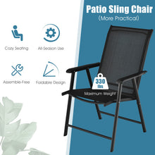 Load image into Gallery viewer, 4-Pack Patio Folding Chairs Portable for Outdoor Camping-Black