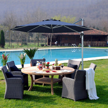 Load image into Gallery viewer, 11 Feet Patio Offset Cantilever Umbrella 360° Rotation Aluminum Tilt-Navy