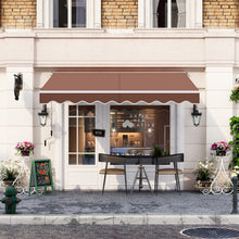 Load image into Gallery viewer, 8 x 6.6 Feet Patio Retractable Awning withManual Crank Handle-Brown