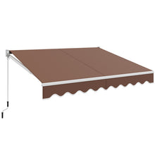 Load image into Gallery viewer, 10 x 8.2 Feet Retractable Awning with Easy Opening Manual Crank Handle-Brown