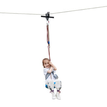 Load image into Gallery viewer, 100 Feet Zipline Kit for Backyard Kids Adults with Stainless Steel Spring Brake Seat