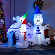 Load image into Gallery viewer, 6 Feet Christmas Decoration with 3 Lovable Polar Bears