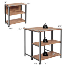 Load image into Gallery viewer, Acacia Wood Patio Folding Dining Table Storage Shelves