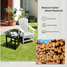 Load image into Gallery viewer, 15 Inch Patio Square Wooden Slat End Side Coffee Table for Garden-Black