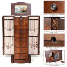 Load image into Gallery viewer, Large Wooden Jewelry Storage Box Organizer