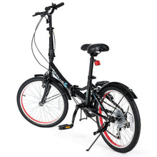 Load image into Gallery viewer, 20 Inch Lightweight Adult Folding Bicycle Bike with 7-Speed Drivetrain Dual V-Brakes