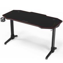 Load image into Gallery viewer, 55 Inch T-shaped Computer Desk with Full Mouse Pad and LED Lights