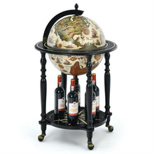 Load image into Gallery viewer, 16th Century Nautical Chart Wine Cabinet with Wheels