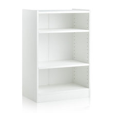 Load image into Gallery viewer, 3-Tier Bookcase Open Display Rack Cabinet with Adjustable Shelves-White