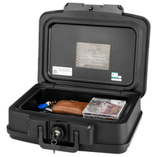 Load image into Gallery viewer, Space-Saving and Waterproof 30 Minute Fire Safe Box with Lock and Handle-Black