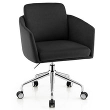 Load image into Gallery viewer, Adjustable Home Office Chair Swivel Computer Chair Vanity Chair with Armrest-Black