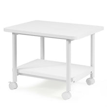 Load image into Gallery viewer, Under Desk Printer Stand with 360° Swivel Casters-White