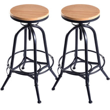 Load image into Gallery viewer, Set of 2 Adjustable Vintage Bar Stools