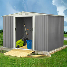 Load image into Gallery viewer, 6' x 8' Outdoor Storage Shed Tool House with Sliding Door-Gray