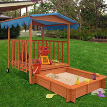 Load image into Gallery viewer, Kids Outdoor Play House with Sandbox