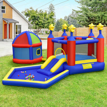 Load image into Gallery viewer, Kids Inflatable Bouncy Castle with Slide Large Jumping Area Playhouse and 735W Blower