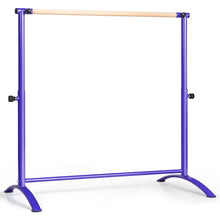 Load image into Gallery viewer, 51 Inch Ballet Barre Bar with 4-Position Adjustable Height-Purple