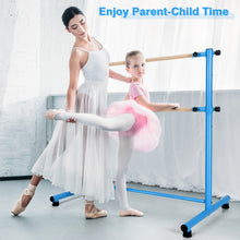 Load image into Gallery viewer, 47 Inch Double Ballet Barre with Anti-Slip Footpads-Blue