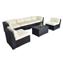 Load image into Gallery viewer, 7 pcs Outdoor Patio Sofa Set