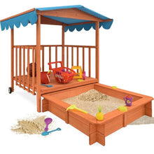 Load image into Gallery viewer, Kids Outdoor Play House with Sandbox