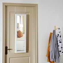 Load image into Gallery viewer, Wall And Door Mirrored Jewelry Cabinet With LED Light