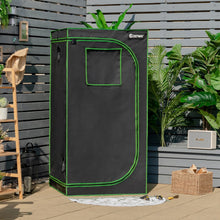 Load image into Gallery viewer, 32 x 32 x 63 Inch Mylar Hydroponic Grow Tent with Observation Window and Floor Tray-Black