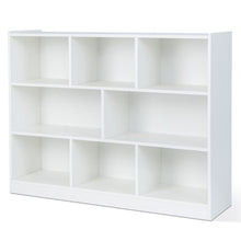 Load image into Gallery viewer, 3-Tier Open Bookcase 8-Cube Floor Standing Storage Shelves Display Cabinet-White