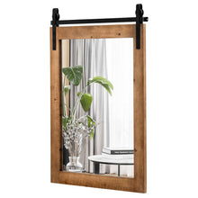 Load image into Gallery viewer, 30 x 22 Inch Wall Mount Mirror with Wood Frame-Brown