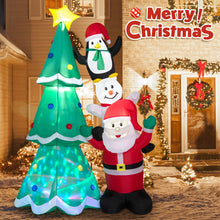 Load image into Gallery viewer, 8.7 Feet Inflatable Christmas Tree with Santa Claus and Snowman and Penguin Blow-up