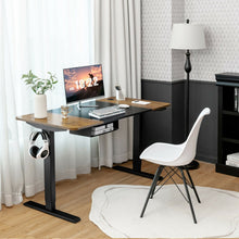Load image into Gallery viewer, 55 Inch x 28 Inch Electric Standing Desk with USB Port Black-Brown