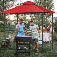 Load image into Gallery viewer, 8 x 5 Feet Outdoor Barbecue Grill Gazebo Canopy Tent BBQ Shelter-Wine