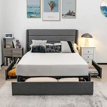 Load image into Gallery viewer, Upholstered Platform Bed Frame with 3 Storage Drawers-Full Size