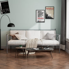 Load image into Gallery viewer, Metal Daybed Twin Bed Frame Stable Steel Slats Sofa Bed-Silver