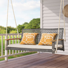 Load image into Gallery viewer, 2-Person Patio Wicker Hanging Swing Chair-Off White