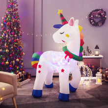 Load image into Gallery viewer, 6 Feet Inflatable Unicorn Decoration with Rainbow