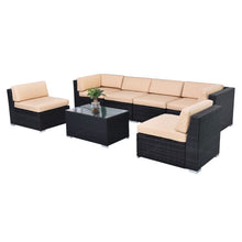 Load image into Gallery viewer, 7 pcs Outdoor Patio Sofa Set