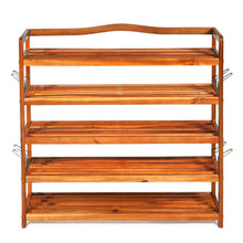 Load image into Gallery viewer, 5-Tier Wood Shoe Rack Freestanding Large Shoe Storage Organizer