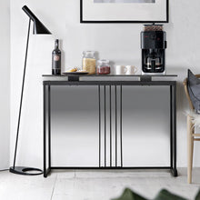 Load image into Gallery viewer, Entrance Couch Table with Narrow Faux Marble Top for Living Room and Hallway-Black
