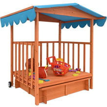 Load image into Gallery viewer, Kids Outdoor Play House with Sandbox