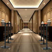 Load image into Gallery viewer, 6 pcs Black Stanchion Posts Crowd Control Barrier