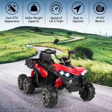 Load image into Gallery viewer, Kids Battery-Powered Ride-On Toy with 4WD-Red