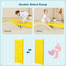 Load image into Gallery viewer, 3-in-1 Kids Climber Set Wooden Arch Triangle Rocker with Ramp and Mat