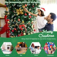 Load image into Gallery viewer, 7.5 Feet Pre-Lit Snowy Upside Down Christmas Tree 1100 Tips