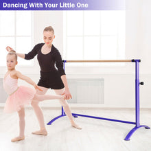 Load image into Gallery viewer, 51 Inch Ballet Barre Bar with 4-Position Adjustable Height-Purple